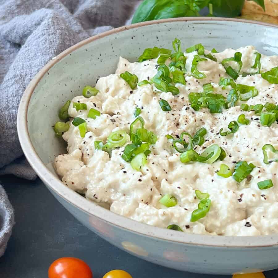 Easy dairy free cottage cheese