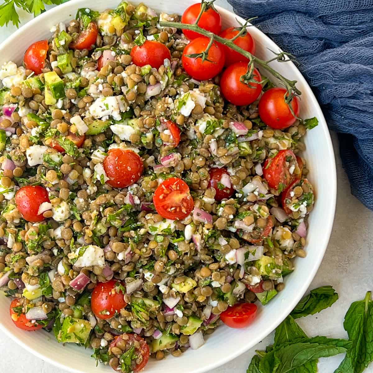 Easy Lentil Tabbouleh Salad