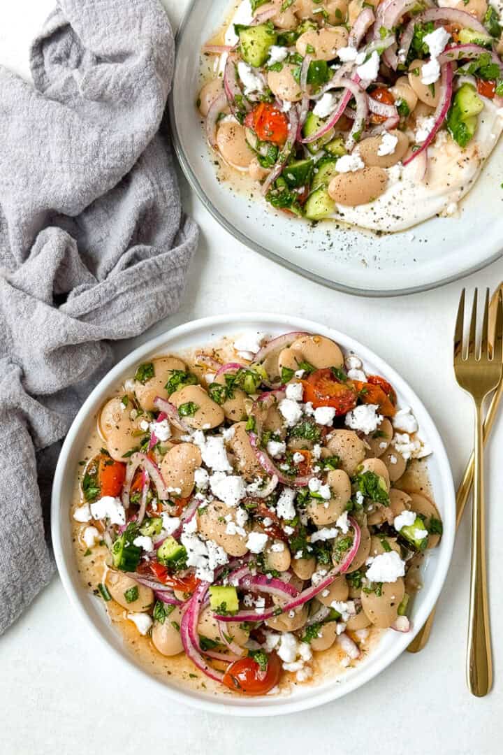 Warm Butter Bean Salad With Chorizo - Elle Gourmet